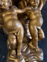 Gilt Wall Console with Two Putti — Neo-Rococo, Wall-Mounted, Medium Weight, France/Italy, c. 1880–1920 (6657) - Image 8