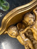 Gilt Wall Console with Two Putti — Neo-Rococo, Wall-Mounted, Medium Weight, France/Italy, c. 1880–1920 (6657) - Image 4