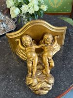 Gilt Wall Console with Two Putti — Neo-Rococo, Wall-Mounted, Medium Weight, France/Italy, c. 1880–1920 (6657) - Image 2