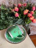 Porcelāna tējas/kafijas krūze ar šķīvi, Maza Izmēra (2991) - Image 2