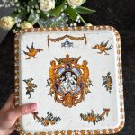 antique gien faience serving tray