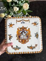 antique gien faience serving tray