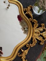 Zeltīts sienas spogulis ar akanta kroni — Luija XV stilā (Gilt Rococo Wall Mirror in Louis XV Style) (7091) - Image 11