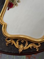 Zeltīts sienas spogulis ar akanta kroni — Luija XV stilā (Gilt Rococo Wall Mirror in Louis XV Style) (7091) - Image 6