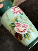 apgleznota stikla vāze, vidēja izmēra, viegla pēc svara (6591) - Billede 4