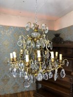 Bronzas Lampa ar Kristāliem, Liela Izmēra (3564)