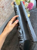 spogulis melnā krāsā ar facetu, kompozītmateriāls, vidēja izmēra (7261) - Image 24