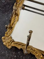 Gilt Brass Mirror Coat Rack with Hat Rack in Rococo Style (7090) - Image 11