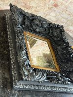 spogulis melnā krāsā ar facetu, kompozītmateriāls, vidēja izmēra (7261) - Image 10