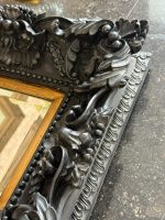 spogulis melnā krāsā ar facetu, kompozītmateriāls, vidēja izmēra (7261) - Image 6