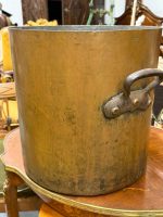 Antīks liela izmēra kapara katls — historisma stilā -antique large copper pot (6220) - Image 6