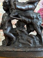 Terrakottafigur – putto med ged, Nyrokoko, Frankrig - Billede 10