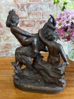 Terrakottafigur – putto med ged, Nyrokoko, Frankrig - Billede 11
