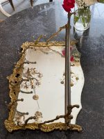 Gilt Brass Mirror Coat Rack with Hat Rack in Rococo Style (7090) - Image 5