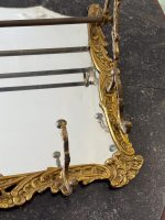 Gilt Brass Mirror Coat Rack with Hat Rack in Rococo Style (7090) - Image 12