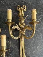 Pair of Bronze Wall Sconces, Louis XVI Style (6539) - Image 5