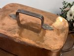 Sens kapara trauks ar vāku — historisma stilā - antique copper covered pan (5331) - Image 4