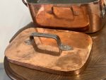 Sens kapara trauks ar vāku — historisma stilā - antique copper covered pan (5331) - Image 8