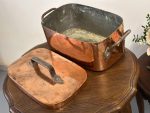 Sens kapara trauks ar vāku — historisma stilā - antique copper covered pan (5331) - Image 9