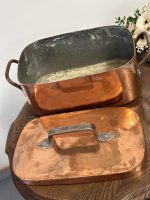 Sens kapara trauks ar vāku — historisma stilā - antique copper covered pan (5331) - Image 11