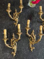 4 st snygga vägglampor, brons, medelstorlek (7038) - Bild 3