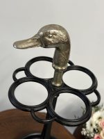 Čuguna lietussargu un kamīna piederumu statīvs ar pīles galvas rokturi — historisma stilā, (Cast Iron Umbrella and Fireplace Stand with Duck Head Handle)(5318) - Image 5