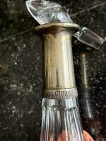 Kristāla karafe ar sudrabu — Art Deco stilā (Antique Crystal Decanter with Silver) (6629) - Image 5