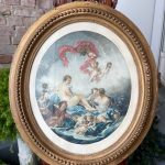Magnificent 19th-century antique rococo print titled "Triomphe de Vénus" after François Boucher