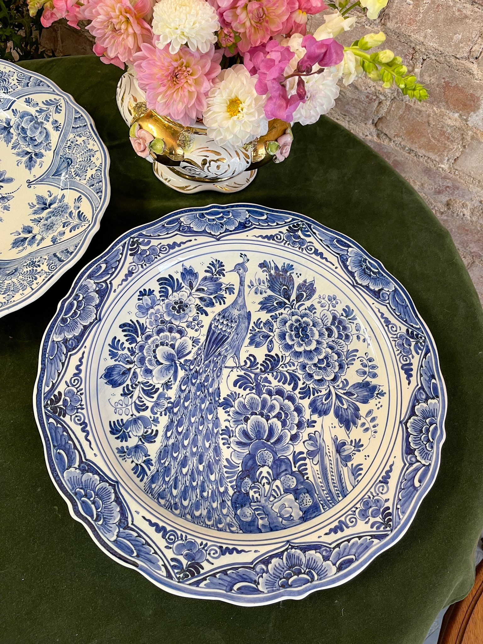 Liels šķīvis "Delft" ar rokām apgleznots (2516) - Image 1