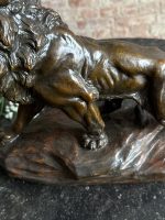 Løveskulptur i terrakotta – Armand Fagotto, animallisme, ca. 1900–1920 - Bilde 5