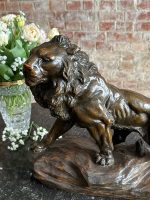 Løveskulptur i terrakotta – Armand Fagotto, animallisme, ca. 1900–1920 - Bilde 4