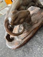 Løveskulptur i terrakotta – Armand Fagotto, animallisme, ca. 1900–1920 - Bilde 12
