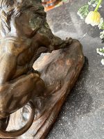 Løveskulptur i terrakotta – Armand Fagotto, animallisme, ca. 1900–1920 - Bilde 11