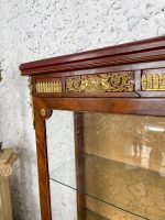 Koka vitrīna ar bronzas detaļām un zelta damasku (Wooden vitrine with bronze hardware and golden damask interior) (2987) - Image 15