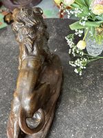 Løveskulptur i terrakotta – Armand Fagotto, animallisme, ca. 1900–1920 - Bilde 9