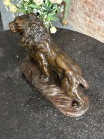 Løveskulptur i terrakotta – Armand Fagotto, animallisme, ca. 1900–1920 - Bilde 7