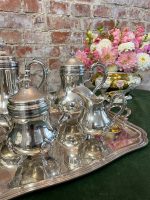 Apsudrabots tējas un kafijas servējamais komplekts ar paplāti — baroka stilā, (Silver Plated Tea and Coffee Service with Tray — Baroque Style) (2551) - Image 6