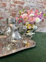 Apsudrabots tējas un kafijas servējamais komplekts ar paplāti — baroka stilā, (Silver Plated Tea and Coffee Service with Tray — Baroque Style) (2551) - Image 12