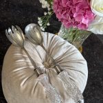 2 stk. bestik med glas/krystalhåndtag (7145)