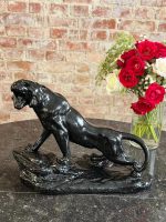 Sort løvefigur i Art Deco-stil (Black Lion Figure) (7065)