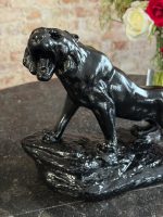 Art Deco Black Lion Figure (7065) - Image 2