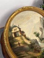Ovāla Glezna ar Dabas Skatu, Vidēja Izmēra, Viegla Pēc Svara (5332) - Image 3