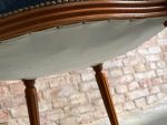 Fauteuil Krēsli ar Cannage Sietu un Zilu Samtu — Luija XVI stils, Francija, 20.gs. (6580) - Image 22