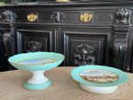 2gab Ekskluzīvs antīks ar roku apgleznots Šveices ainavu porcelāna komplekts "Reinas ūdenskritums un Šafhauzene" — XIX gs. otrā puse (5815) - Image 2