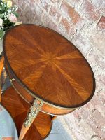 Antique wooden side table with drawer and bronze details — Louis XV style (6485) - Image 12