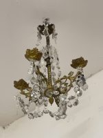 Maza Izmēra Lampa Svecēm, Ar Kristāliem (4134)