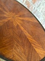 Antique wooden side table with drawer and bronze details — Louis XV style (6485) - Image 15