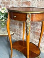 Antique wooden side table with drawer and bronze details — Louis XV style (6485) - Image 8