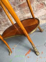 Antique wooden side table with drawer and bronze details — Louis XV style (6485) - Image 9