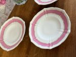 porcelāna servējamo šķīvju komplekts, uzkodām, 5gab šķīvji uz "kājiņu" (5936) - Image 8